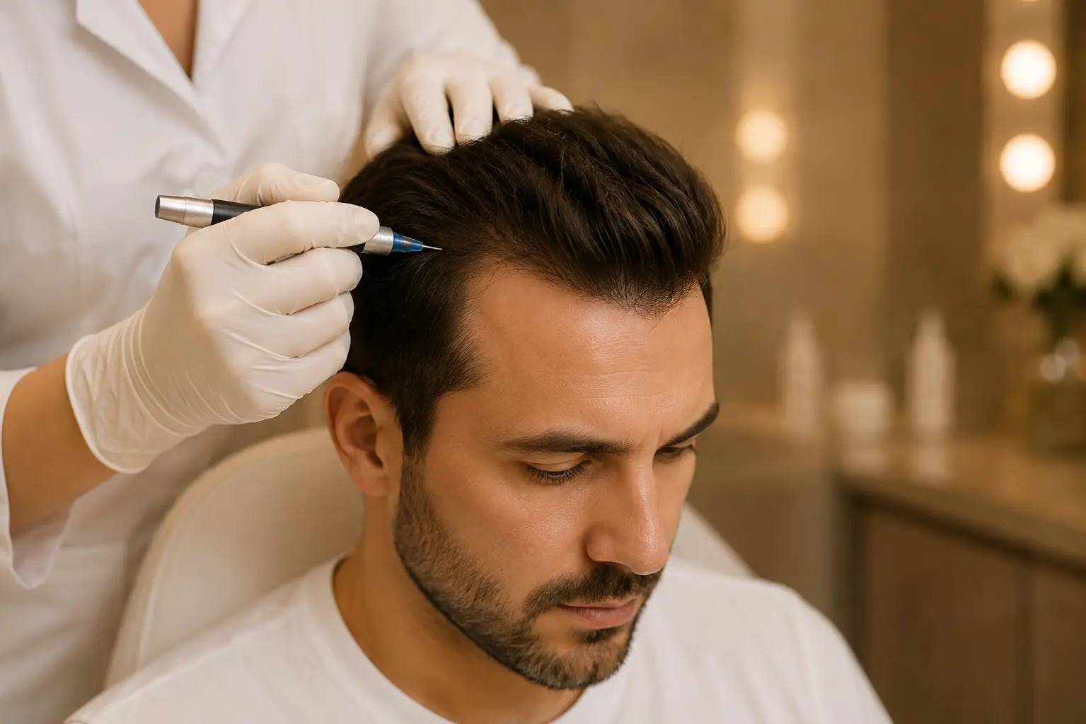 Hair Kraft scalp therapy and hair restoration at Cosmetic Krafts